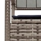 Градинска пейка с ракла за съхранение и възглавница, сив полиратан, 111.5 x 54 x 74 см