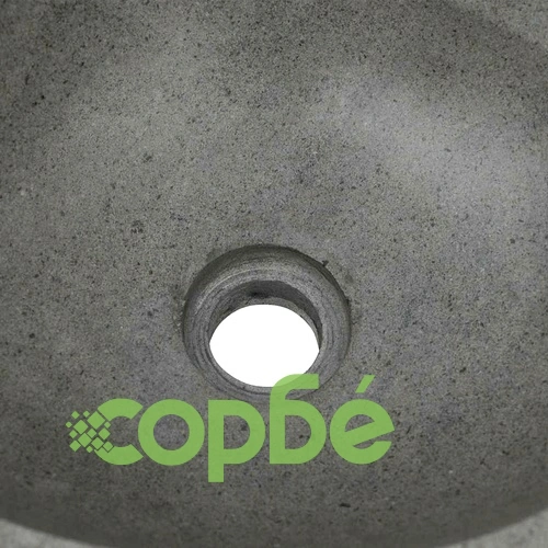 Мивка от речен камък овална светлосива 45x35x15 см полиран финиш ➤ топ цена ➤ sorbe.bg