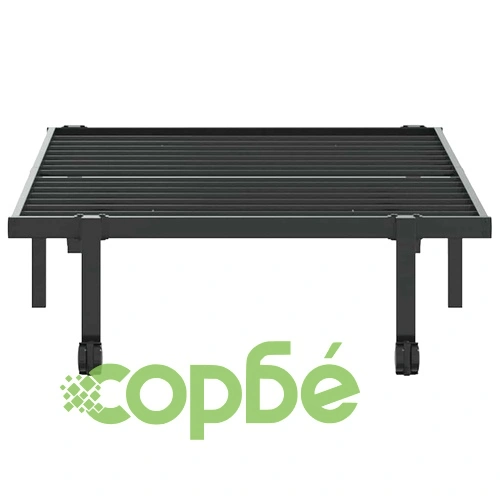 Стоманена сгъваема рамка за легло 90x200 cm в черно без матрак ➤ топ цена ➤ sorbe.bg
