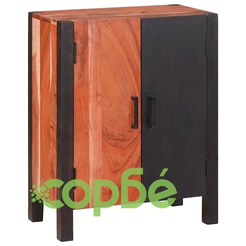 Странични шкафове от масивна акация 55x30x75 см кафяво ➤ топ цена ➤ sorbe.bg