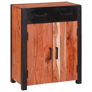 Бюфет от масивна акация с чекмедже и врати 55x30x75 см кафяв