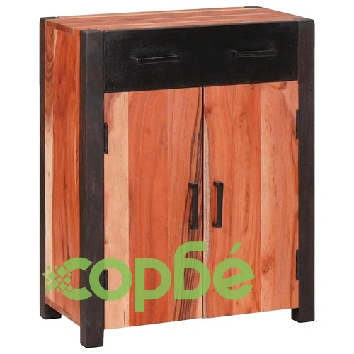 Бюфет от масивна акация с чекмедже и врати 55x30x75 см кафяв ➤ топ цена ➤ sorbe.bg