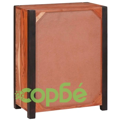 Бюфет от масивна акация с чекмедже и врати 55x30x75 см кафяв ➤ топ цена ➤ sorbe.bg