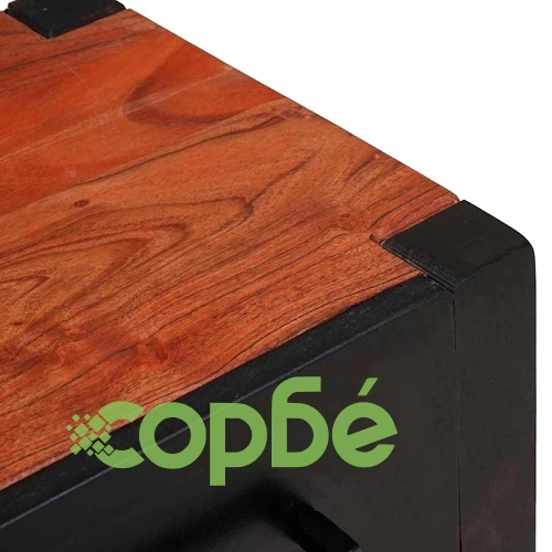 Бюфет от масивна акация с чекмедже и врати 55x30x75 см кафяв ➤ топ цена ➤ sorbe.bg