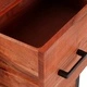 Бюфет от масивно акациево дърво кафяв 55x30x75 см с 2 чекмеджета