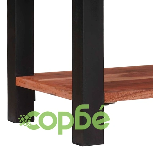 Библиотека от солидно акациево дърво 50x30x110 см кафяв черен ➤ топ цена ➤ sorbe.bg