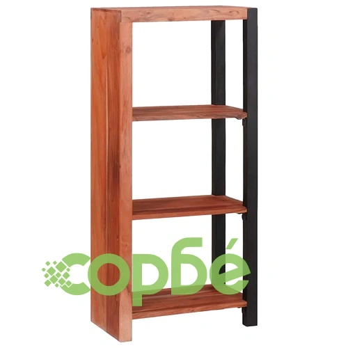 Библиотека от солидно акациево дърво 50x30x110 см кафяв черен ➤ топ цена ➤ sorbe.bg