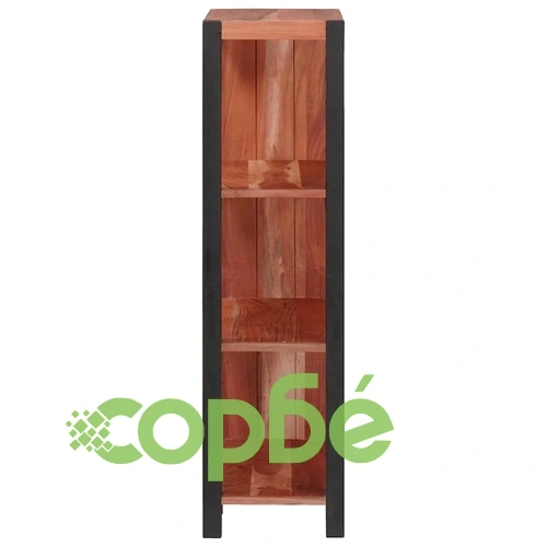 Библиотека от солидно акациево дърво 50x30x110 см кафяв черен ➤ топ цена ➤ sorbe.bg