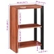 Библиотека от солидно акациево дърво 50x30x75 см кафяв/черен