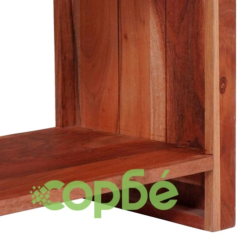 Библиотека от масивно акациево дърво 80x30x110 см кафяв черен ➤ топ цена ➤ sorbe.bg