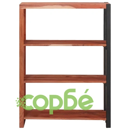 Библиотека от масивно акациево дърво 80x30x110 см кафяв черен ➤ топ цена ➤ sorbe.bg