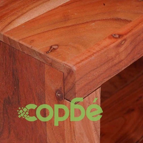 Библиотека от масивно акациево дърво 80x30x110 см кафяв черен ➤ топ цена ➤ sorbe.bg