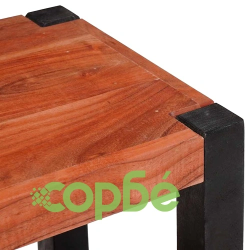 Библиотека от масивно акациево дърво 80x30x110 см кафяв черен ➤ топ цена ➤ sorbe.bg