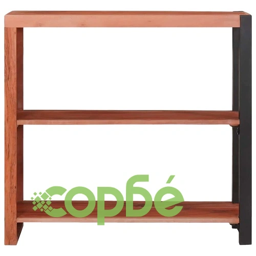 Библиотека от масивно акациево дърво кафяв/черен 80x30x75 см ➤ топ цена ➤ sorbe.bg