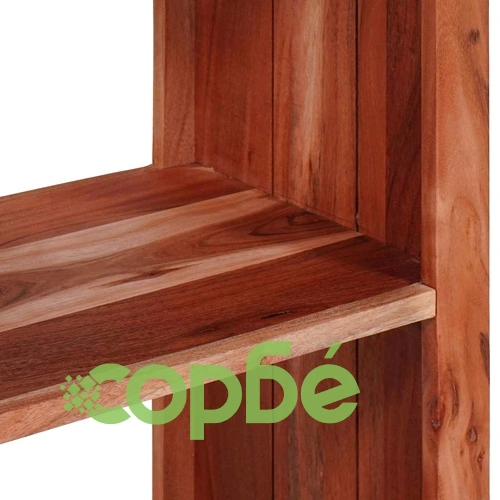 Библиотека от масивно акациево дърво кафяв/черен 80x30x75 см ➤ топ цена ➤ sorbe.bg