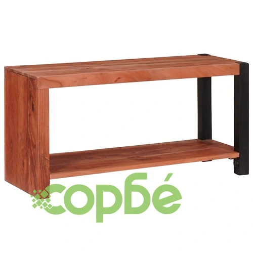 Рафт за книги от масивна акациева дървесина 80x30x40 см кафяв ➤ топ цена ➤ sorbe.bg