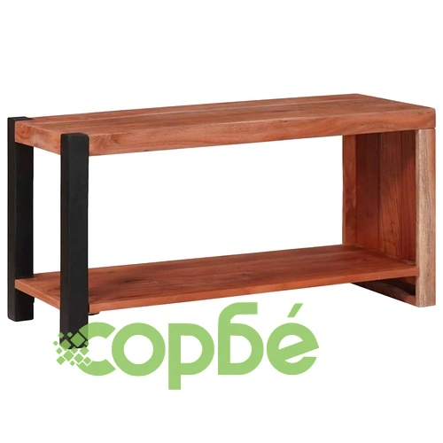 Рафт за книги от масивна акациева дървесина 80x30x40 см кафяв ➤ топ цена ➤ sorbe.bg