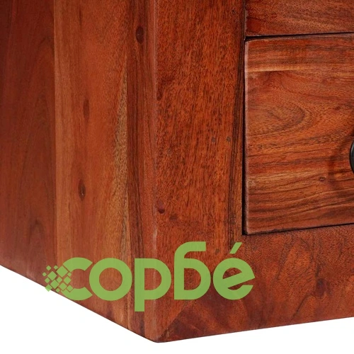 Шкаф от масивно акациево дърво 80x30x55 см с 6 чекмеджета кафяв ➤ топ цена ➤ sorbe.bg