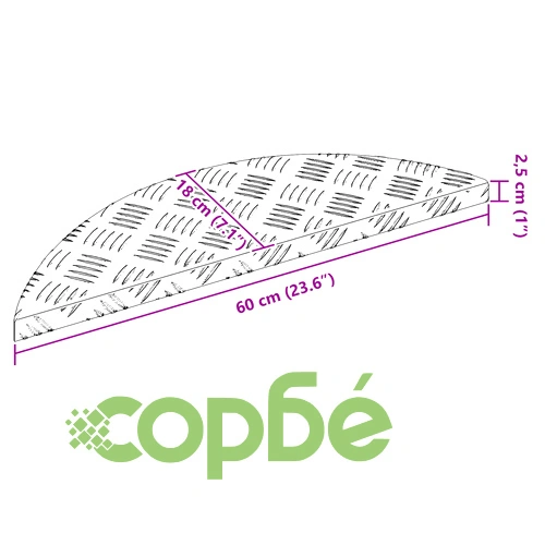 Алуминиеви противоплъзгащи стъпала за стълби, 10 бр., 60x18 см ➤ топ цена ➤ sorbe.bg