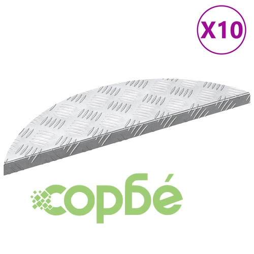 Алуминиеви противоплъзгащи стъпала за стълби, 10 бр., 60x18 см ➤ топ цена ➤ sorbe.bg