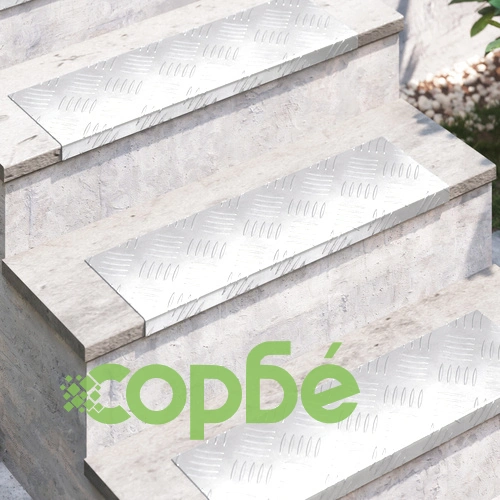 Алуминиеви стъпала за стълби - 15 броя, Неплъзгащи се, 60x18x2.5 см, Сребристи ➤ топ цена ➤ sorbe.bg