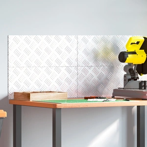 Алуминиеви ромбоидни панели за стъпала - 4 броя, неплъзгащи, 50x20 см