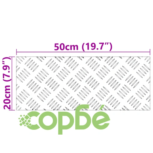 Алуминиеви ромбоидни панели за стъпала - 4 броя, неплъзгащи, 50x20 см ➤ топ цена ➤ sorbe.bg