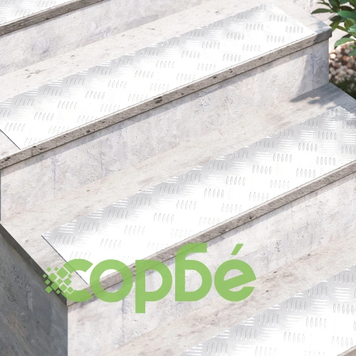 Алуминиеви шевронни плочи против хлъзгане, 4 бр., 90x20 см ➤ топ цена ➤ sorbe.bg