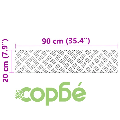 Алуминиеви шевронни плочи против хлъзгане, 4 бр., 90x20 см ➤ топ цена ➤ sorbe.bg