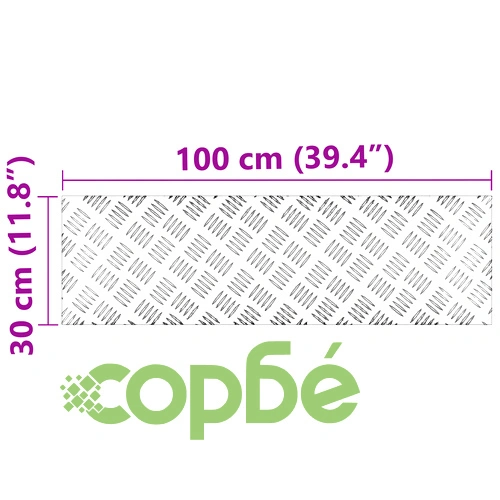 Алуминиеви противоплъзгащи плочи с рибена кост, 4 бр., размер 100x30x0.2 см ➤ топ цена ➤ sorbe.bg