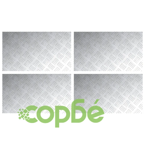 Алуминиеви Checker плочи против подхлъзване, 4 бр, 70x40 см, сребристи ➤ топ цена ➤ sorbe.bg