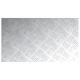 Алуминиеви Checker плочи против подхлъзване, 4 бр, 70x40 см, сребристи