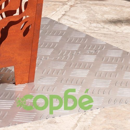 Алуминиеви неплъзгащи се стъпала за стълби с шахматен мотив - 2 броя, 100x40 см ➤ топ цена ➤ sorbe.bg