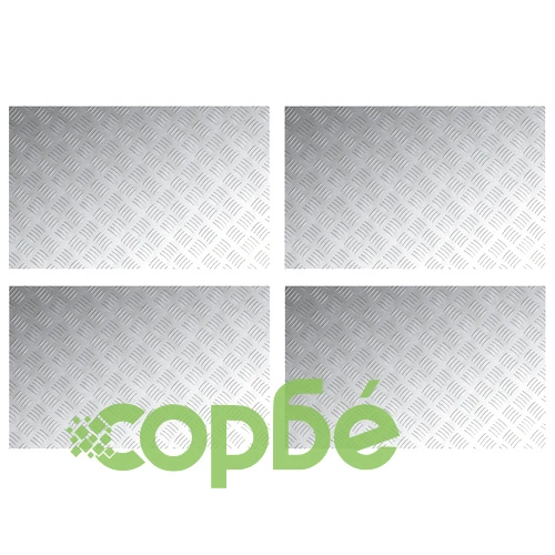 Антиплъзгащи алуминиеви плочи за стълби, 4 бр., 80x50x0.3 см, сребристи ➤ топ цена ➤ sorbe.bg