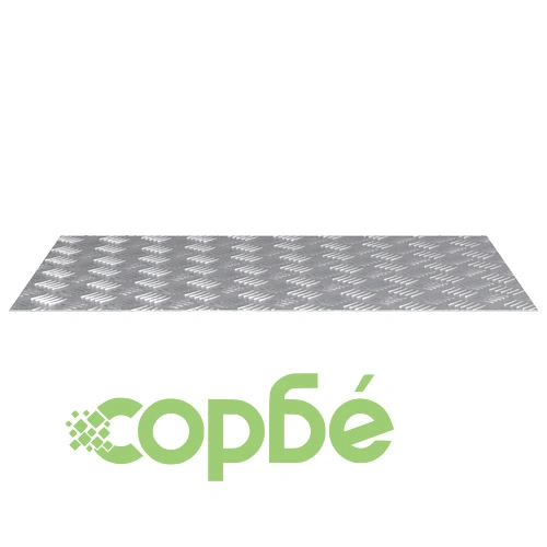 Антиплъзгащи алуминиеви плочи за стълби, 4 бр., 80x50x0.3 см, сребристи ➤ топ цена ➤ sorbe.bg