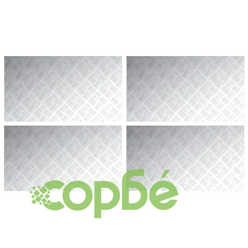 Алуминиеви Checker Плочи за Стълби - 4 бр. Неплъзгащи 90x50 см, Дебелина 0.2 см ➤ топ цена ➤ sorbe.bg