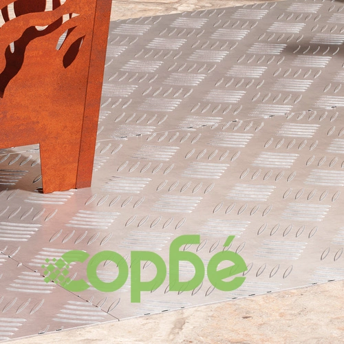 Алуминиеви Checker Плочи за Стълби - 4 бр. Неплъзгащи 90x50 см, Дебелина 0.2 см ➤ топ цена ➤ sorbe.bg