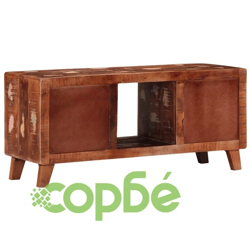 ТВ шкаф от масивна възстановена дървесина 105x46x32 cm с две врати ➤ топ цена ➤ sorbe.bg