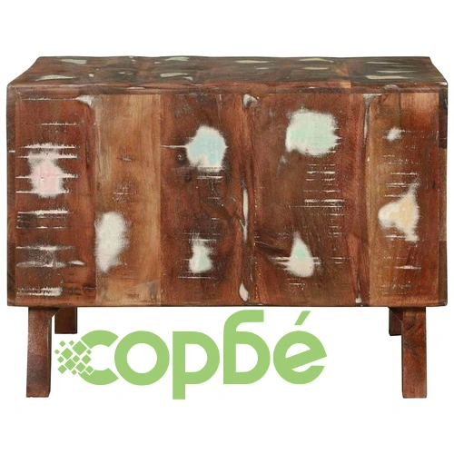 Масичка за кафе 50x50x35 см от регенерирано дърво масив ➤ топ цена ➤ sorbe.bg