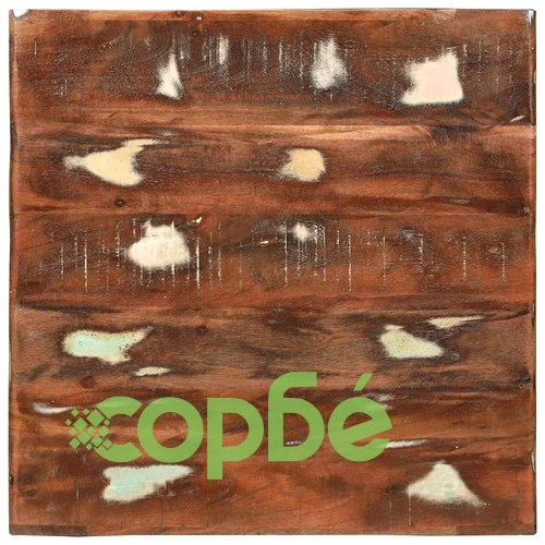 Масичка за кафе 50x50x35 см от регенерирано дърво масив ➤ топ цена ➤ sorbe.bg