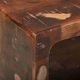 ТВ шкаф многоцветен 80x30x25 см масивна регенерирана дървесина с рафт