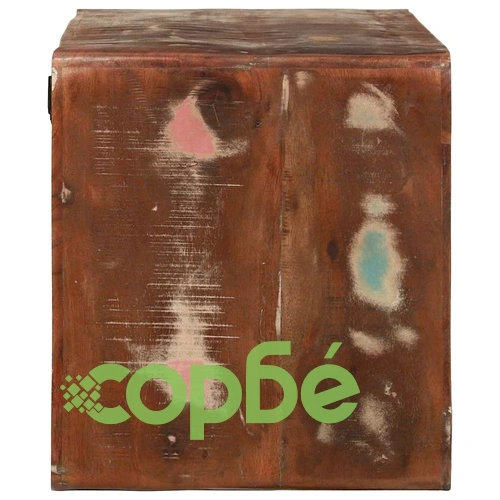ТВ шкаф от масивна регенерирана дървесина 80x32x36 см с рафт ➤ топ цена ➤ sorbe.bg