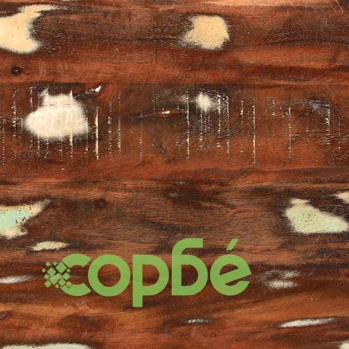ТВ шкаф с рафт 100x32x36 см от масивна регенерирана дървесина ➤ топ цена ➤ sorbe.bg