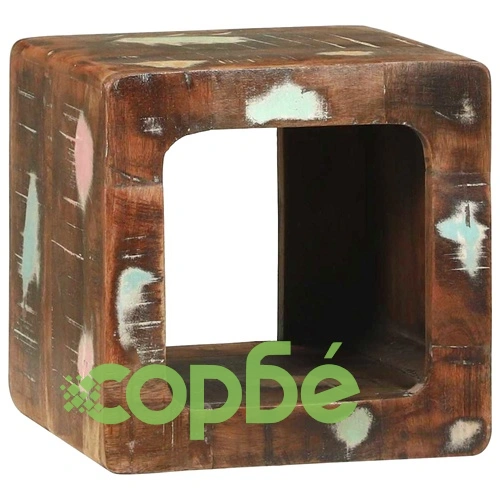 ТВ модул от масивно рециклирано дърво 36x30x36 см - комплект 2 броя ➤ топ цена ➤ sorbe.bg