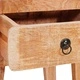 Странична масичка с врата и чекмедже от масивно мангово дърво 40x32x46 см кафява