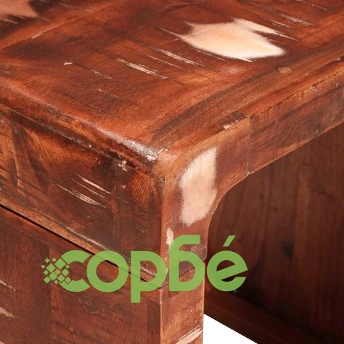 Комплект стекваеми масички от регенерирано дърво масив - 2 броя многоцветни ➤ топ цена ➤ sorbe.bg