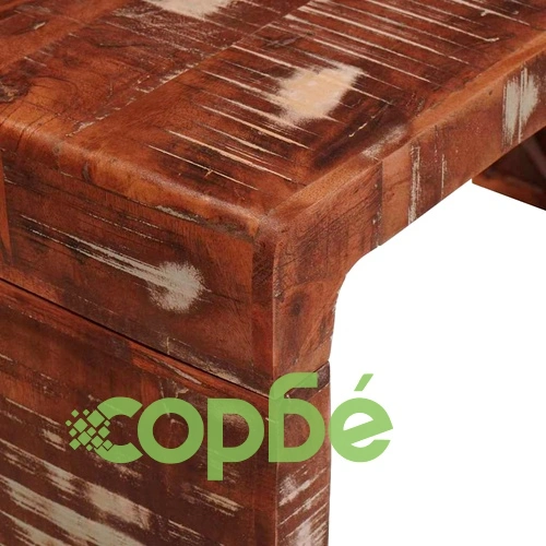 Комплект стифиращи масички 3 части от регенерирано дърво масив ➤ топ цена ➤ sorbe.bg