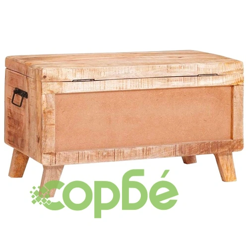 Кутия за съхранение с крака 70x35x40 см масивно мангово дърво ➤ топ цена ➤ sorbe.bg