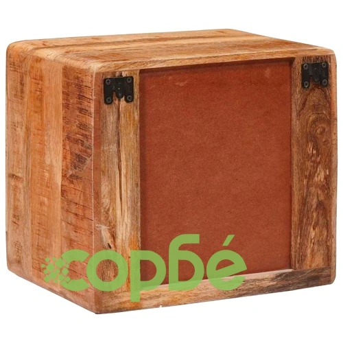 Стенен шкаф за нощно шкафче от масивно мангово дърво с чекмедже, кафяв, 40x30x36 см ➤ топ цена ➤ sorbe.bg