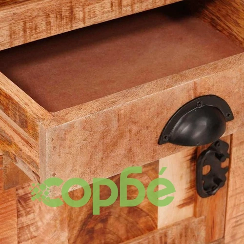 Висок шкаф от масивно мангово дърво, кафяв, 40 x 30 x 120.5 см ➤ топ цена ➤ sorbe.bg